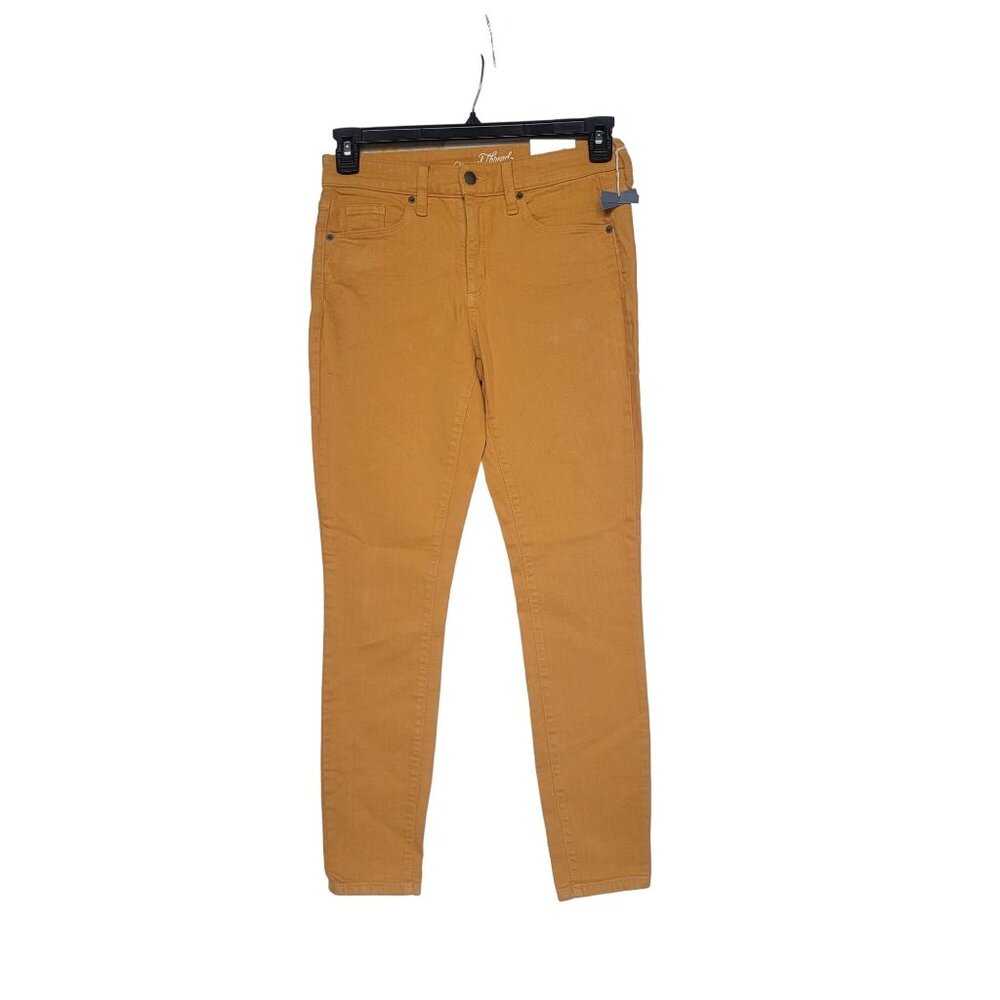 ✨UNIVERSAL THREAD Size 2/26 Reg Women High Rise Skinny Jeans Mustard Stretch new - Picture 3 of 8
